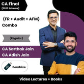 CA Final (FR + Audit + AFM) Combo (Regular) Video Lectures By CA Sarthak Jain ,CA Adish Jain (Pendrive)